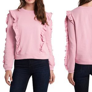 1.STATE Pink Loop Back Terry Top